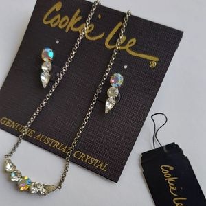 Cookie Lee Jewelry, Austrian Crystal, Earring & Necklace Set
